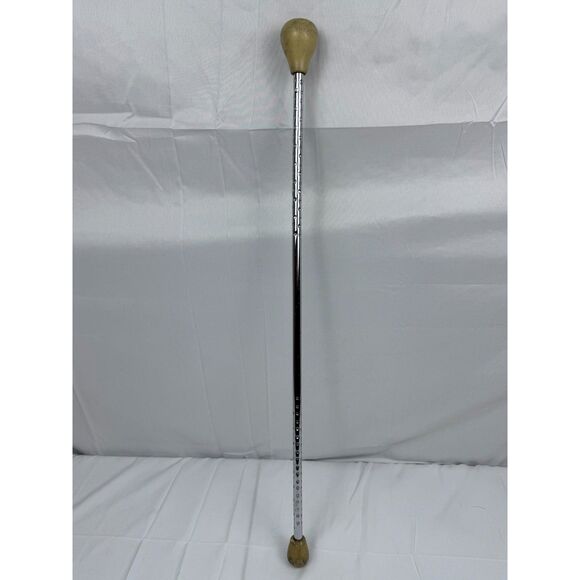 VTG Chrome with Rubber Tips Twirling Baton 26" Marching Band - Picture 3 of 10